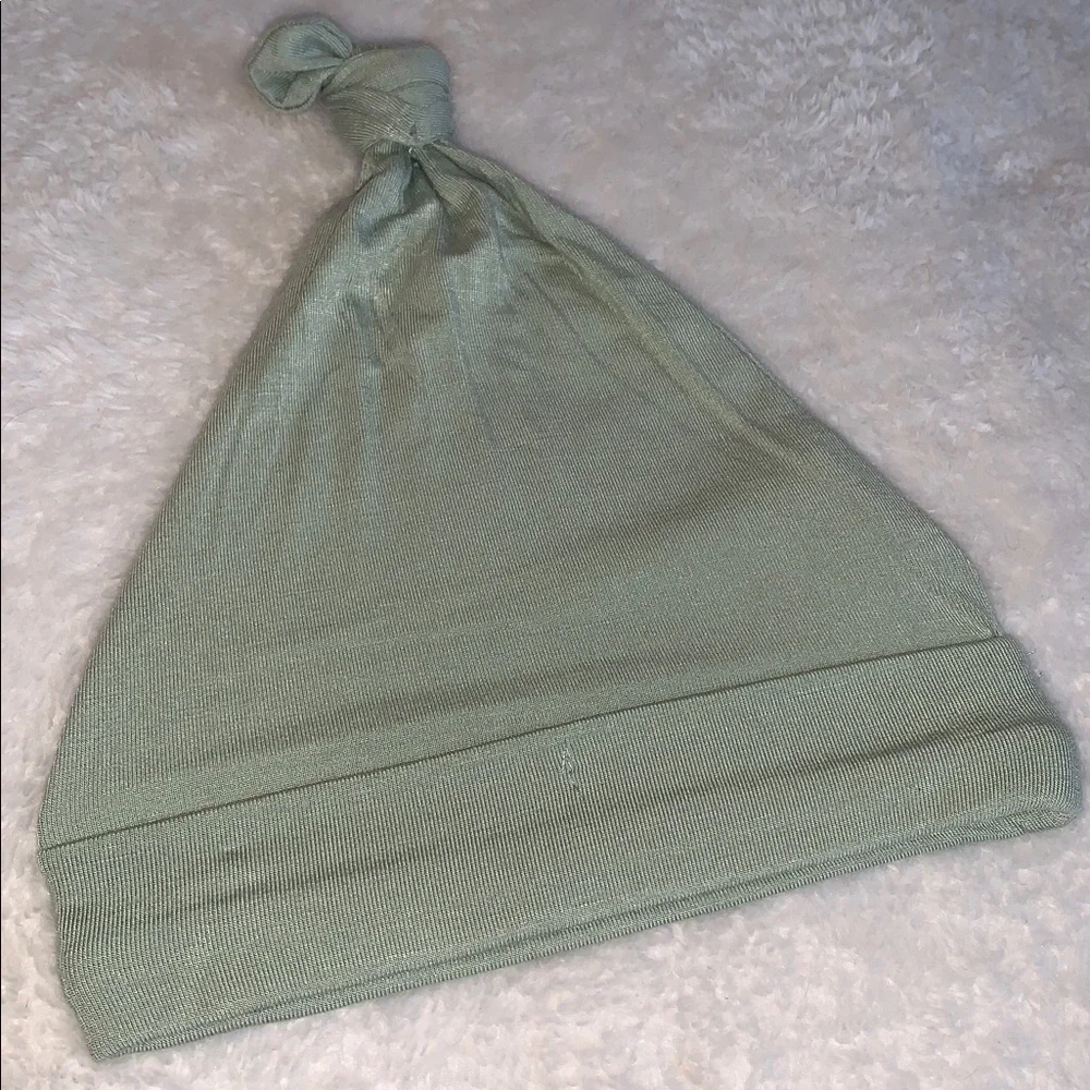 NWT Milkberry Sage Green Footie & Cap/Beanie 2pc. 6-9M